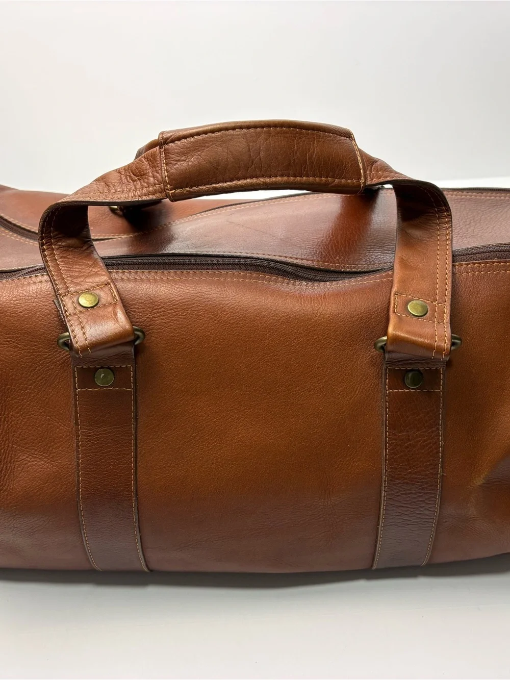 Buffalo David Bitton Cognac Leather Travel Duffel